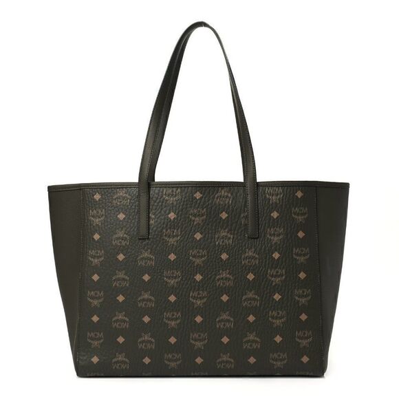NEW! MCM Visetos Medium Portuna Shopper Tote Sea Turtle Shoulder Bag - Picture 1 of 11